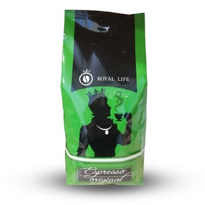 1кг, Кава купаж 90% арабіка, 10% робуста Espresso Original (мелена) 10539 Royal life