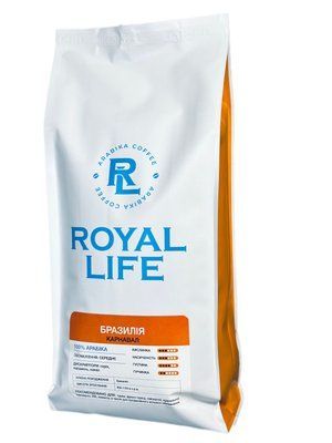 1 кг, Купаж бразилійської арабіки "Карнавал" (мелена) 05025 Royal life