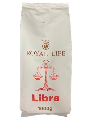 1кг, Кава в зернах 80% арабіка та 20% робусти "Libra" (зерно) 10262 Royal life