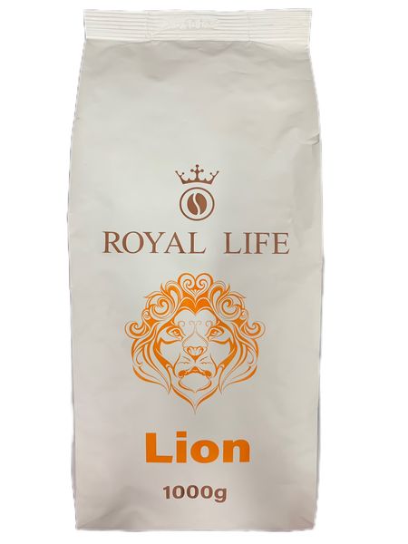 1кг, Кава в зернах 40% арабіка 60% робусти "Lion" (зерно) 10271 Royal life