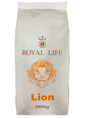 1кг, Кава в зернах 40% арабіка 60% робусти "Lion" (мелена) 10272 Royal life