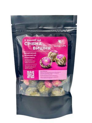100г, В'язаний зелений чай "Срібна вишня" 29042 Royal life