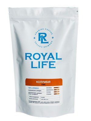 500г, Кава в зернах Арабіка Колумбія FWA 2337 Royal life