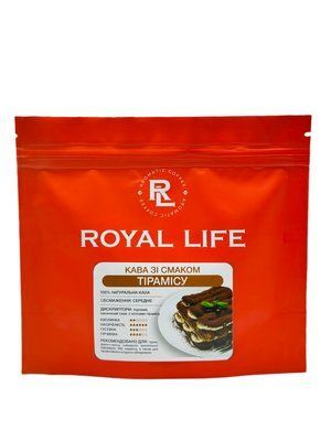 250г, Кава в зернах зі смаком "Тірамісу" 2118 Royal life