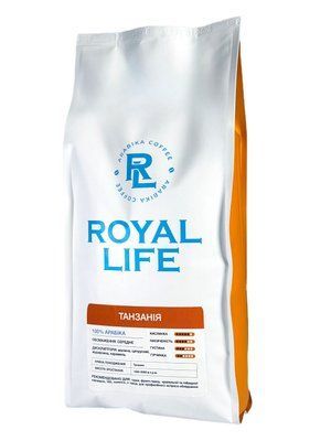 1кг, Кава в зернах Арабіка Танзанія АА (мелена) 10789 Royal life